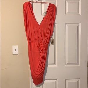 Salmon pink cotton dress